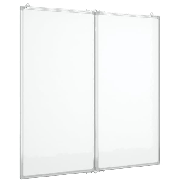 vidaXL kokkupandav valge magnettahvel, 100x100x1,7 cm, alumiinium