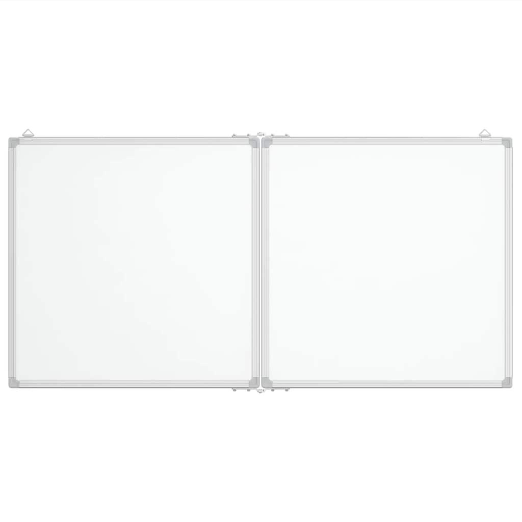 vidaXL Magnetická biela tabuľa skladacia 120x60x1,7 cm hliník