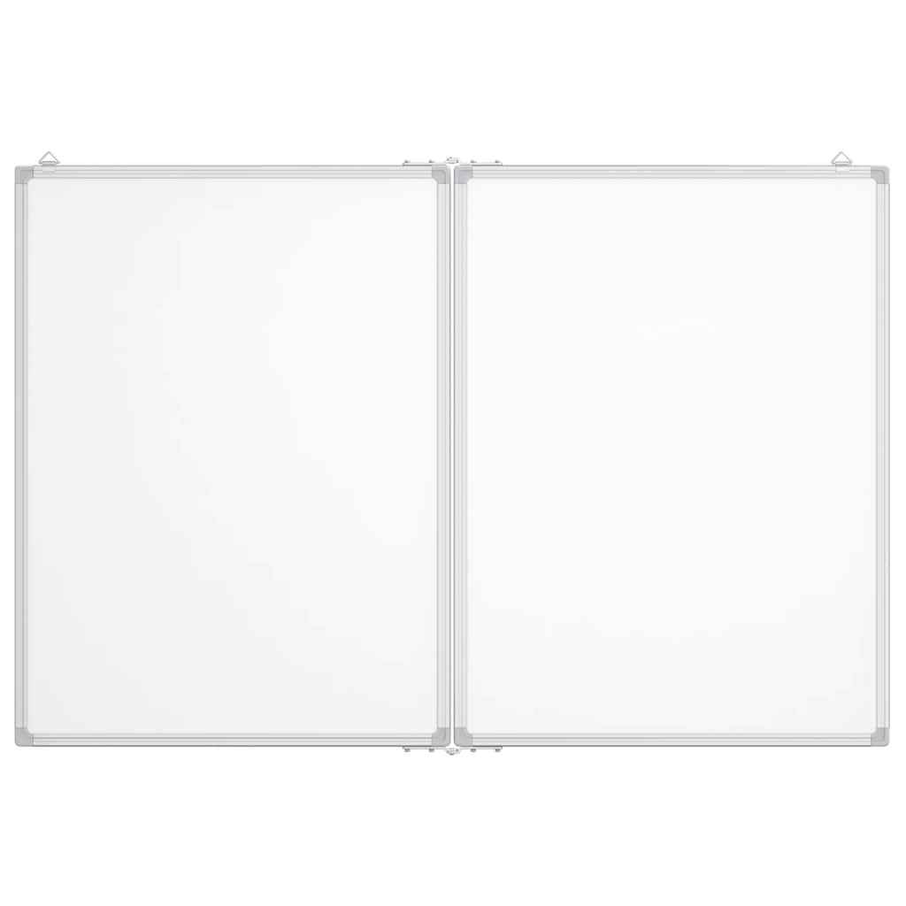 vidaXL Magnetická biela tabuľa skladacia 120x80x1,7 cm hliník