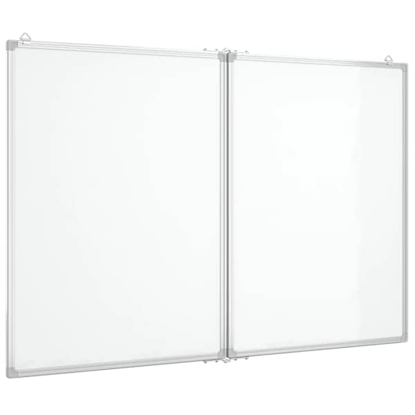 vidaXL kokkupandav valge magnettahvel, 120x100x1,7 cm, alumiinium