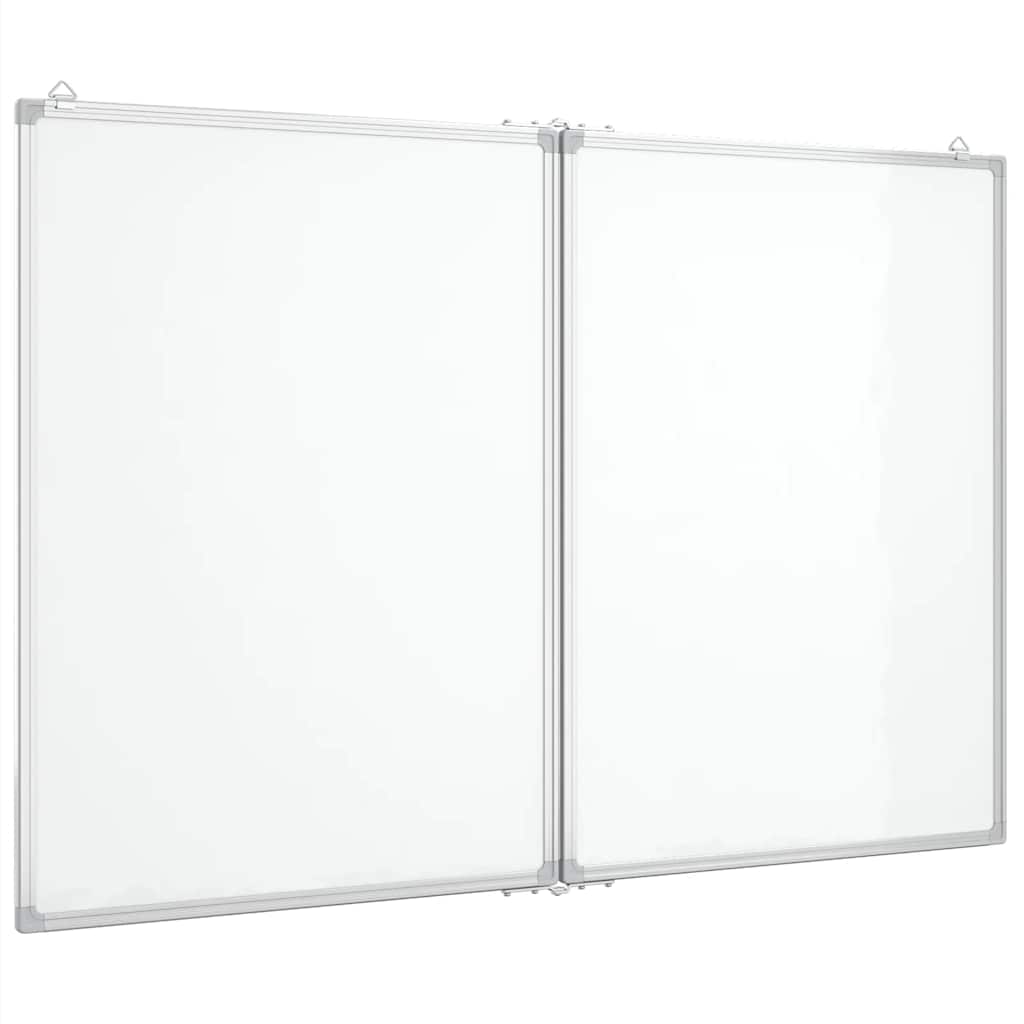 vidaXL Magnetická tabule rozkládací 120 x 100 x 1,7 cm hliník