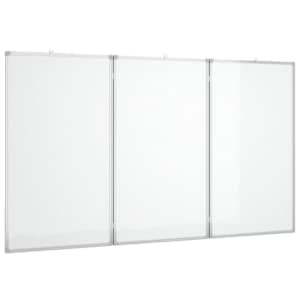vidaXL kokkupandav valge magnettahvel, 120x80x1,7 cm, alumiinium