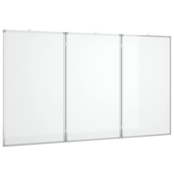 vidaXL kokkupandav valge magnettahvel, 150x80x1,7 cm, alumiinium
