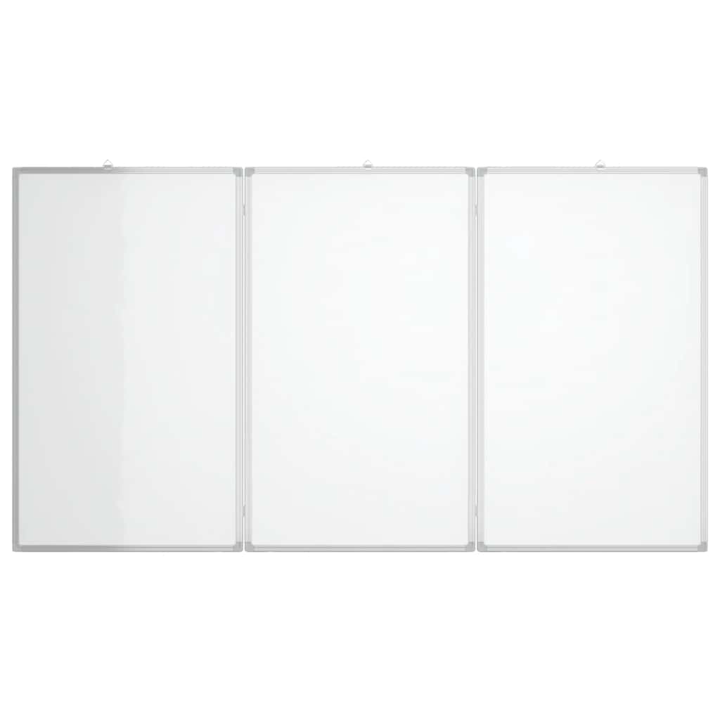 vidaXL Whiteboard magnetisch inklapbaar 150x80x1,7 cm aluminium afbeelding