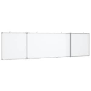 vidaXL kokkupandav valge magnettahvel, 160x40x1,7 cm, alumiinium