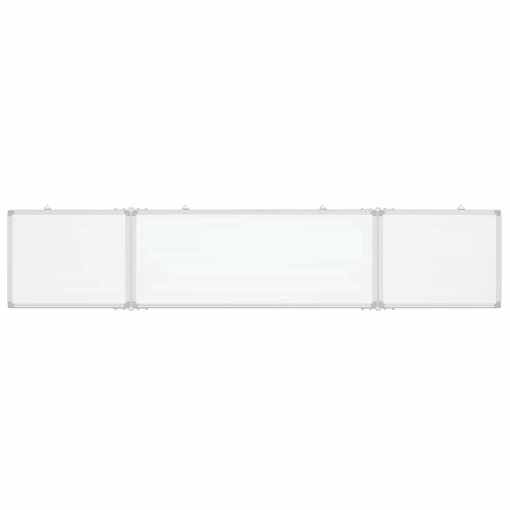 vidaXL Whiteboard magnetisch inklapbaar 200x40x1,7 cm aluminium afbeelding