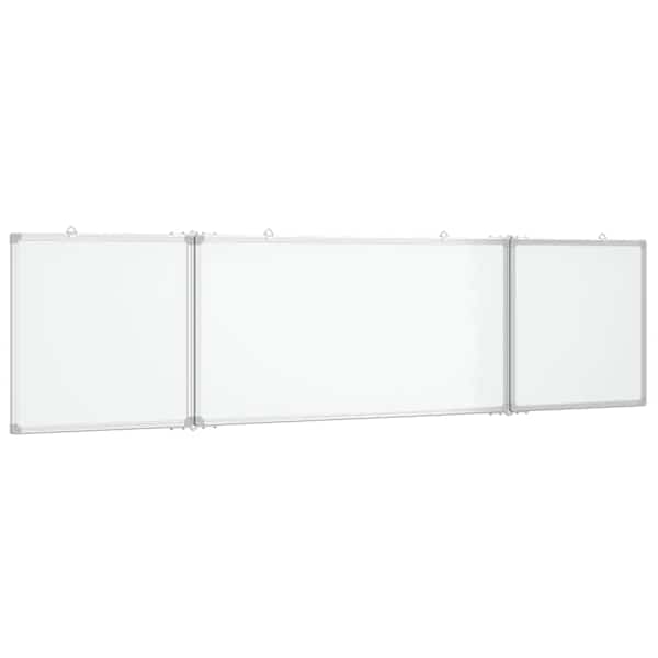 vidaXL kokkupandav valge magnettahvel, 200x50x1,7 cm, alumiinium