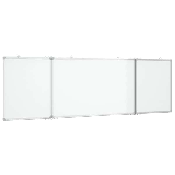 vidaXL kokkupandav valge magnettahvel, 200x60x1,7 cm, alumiinium