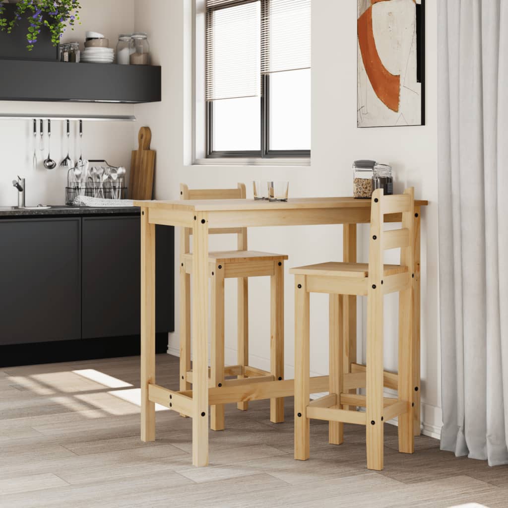 vidaXL Barstoelen 2 st massief grenenhout afbeelding