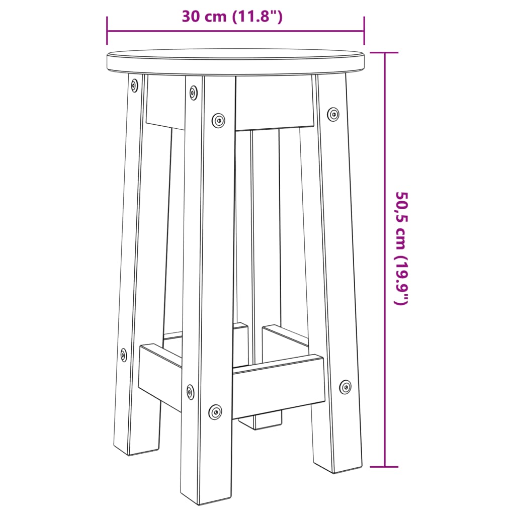 3-delige Barset massief grenenhout wit image 14
