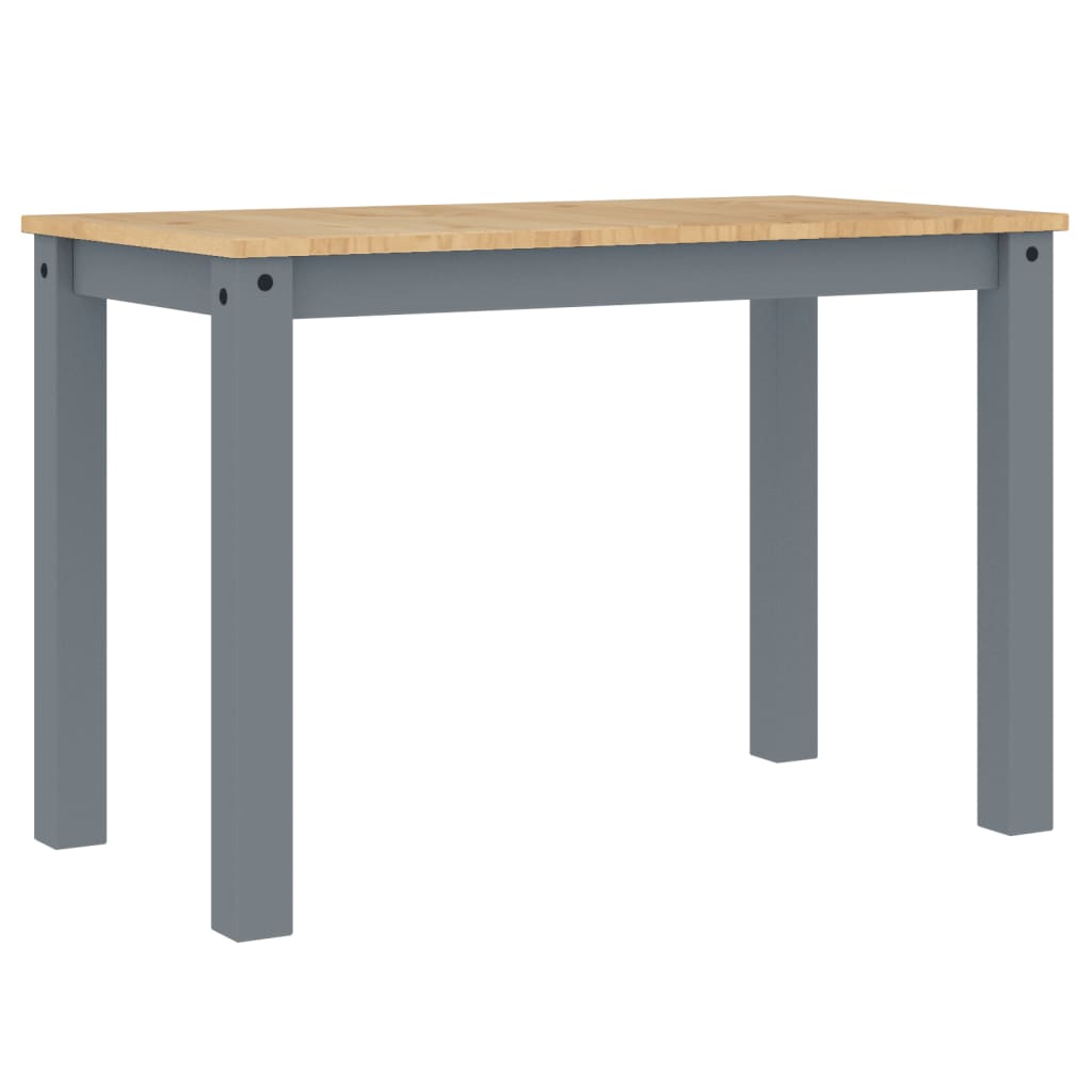 vidaXL Jídelní stůl Panama šedý 117 x 60 x 75 cm masivní borové dřevo