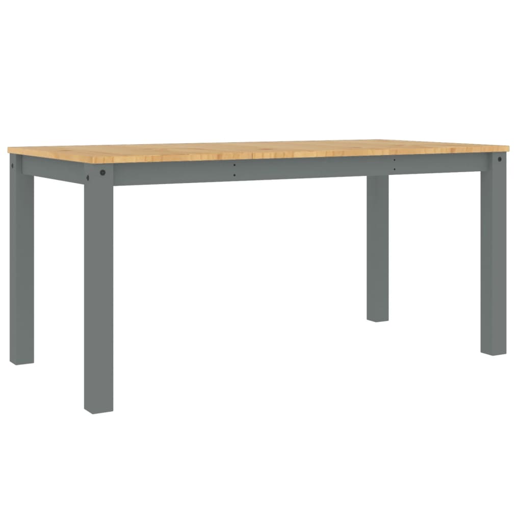 vidaXL Jídelní stůl Panama šedý 160 x 80 x 75 cm masivní borové dřevo