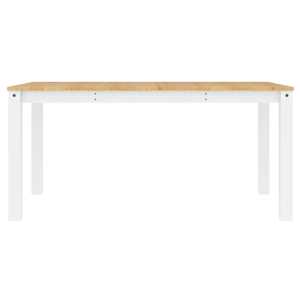 Jídelní stůl Panama bílý 160 x 80 x 75 cm masivní borové dřevo - obrázek 4