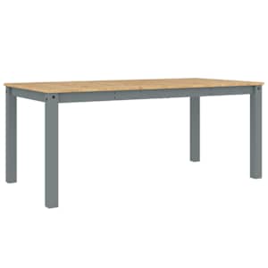 Jídelní stůl Panama šedý 180 x 90 x 75 cm masivní borové dřevo - obrázek 6