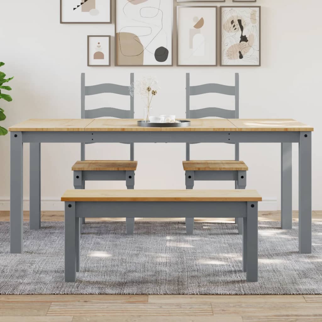 vidaXL Spisebord Panama grå 180x90x75 cm heltre furu - Møbler > Bord > Spisebord