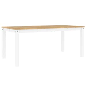 Jídelní stůl Panama bílý 180 x 90 x 75 cm masivní borové dřevo - obrázek 2