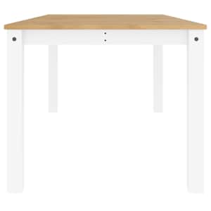 Jídelní stůl Panama bílý 180 x 90 x 75 cm masivní borové dřevo - obrázek 5
