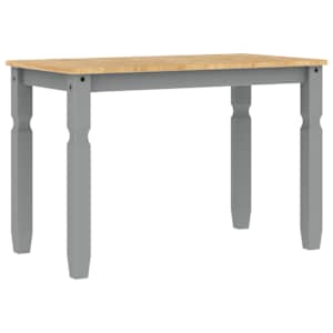 Jídelní stůl Corona šedý 112 x 60 x 75 cm masivní borové dřevo - obrázek 6