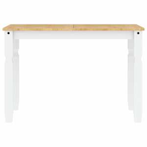 Jídelní stůl Corona bílý 112 x 60 x 75 cm masivní borové dřevo - obrázek 4