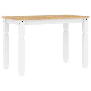 Jídelní stůl Corona bílý 112 x 60 x 75 cm masivní borové dřevo - obrázek 6