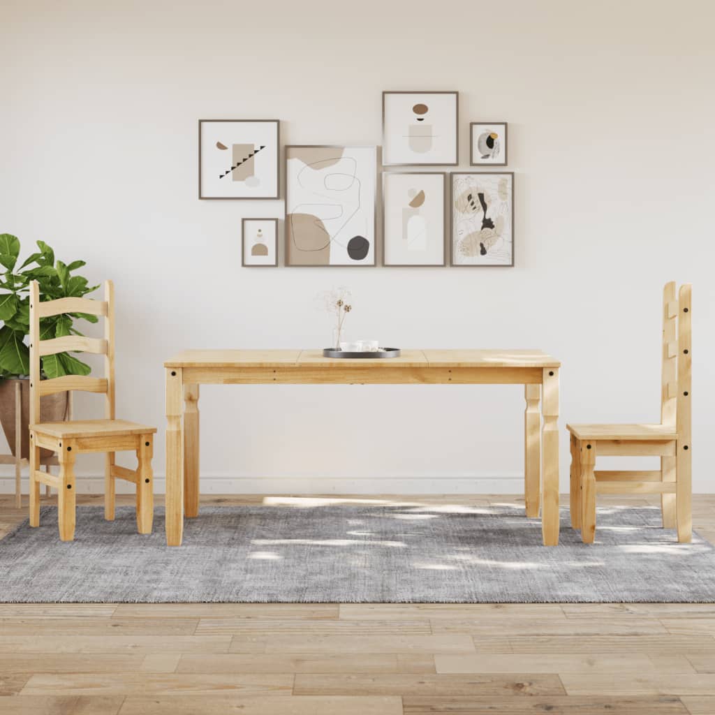 vidaXL Corona tömör fenyőfa ebédlőasztal 160 x 80 x 75 cm