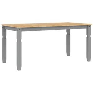 Jídelní stůl Corona šedý 160 x 80 x 75 cm masivní borové dřevo - obrázek 6