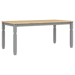 Jídelní stůl Corona šedý 180 x 90 x 75 cm masivní borové dřevo - obrázek 2