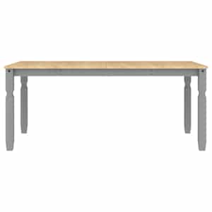 Jídelní stůl Corona šedý 180 x 90 x 75 cm masivní borové dřevo - obrázek 4