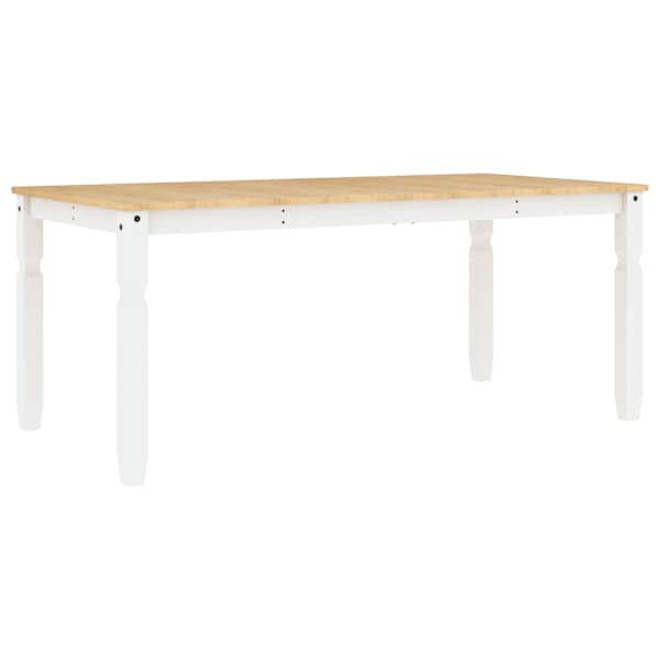 vidaXL s&ouml;&ouml;gilaud "Corona", valge, 180x90x75 cm, m&auml;nnipuit