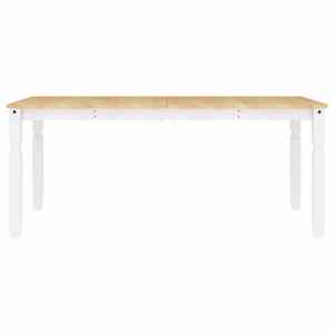 Jídelní stůl Corona bílý 180 x 90 x 75 cm masivní borové dřevo - obrázek 4