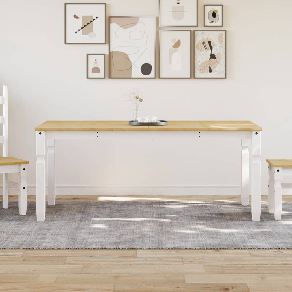 vidaXL Matbord Corona vit 180x90x75 cm massiv furu