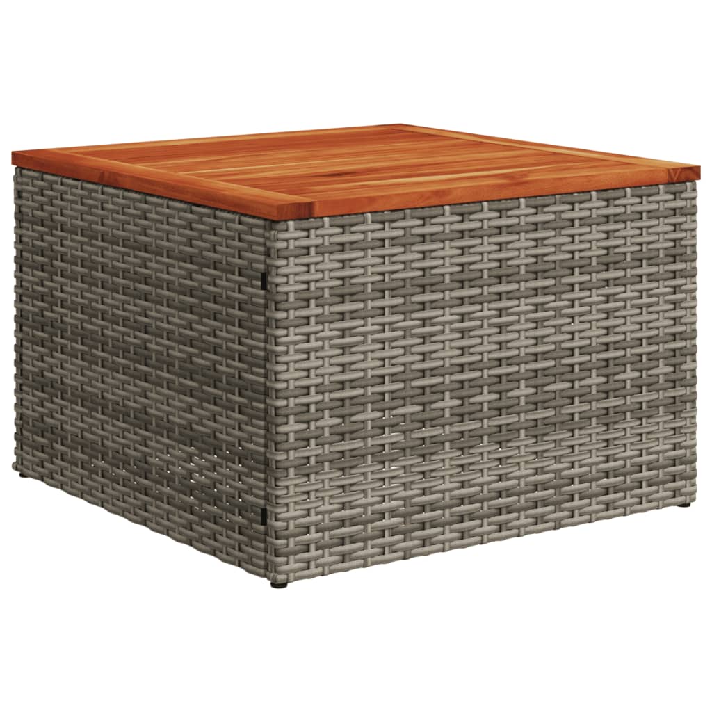 vidaXL 9-delige Loungeset met kussens poly rattan grijs, foto 4