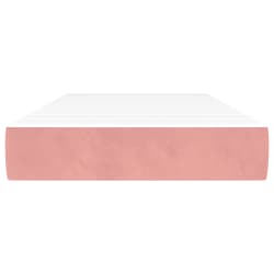 vidaXL Taschenfederkernmatratze Mittel Rosa 120x190x20 cm Samt