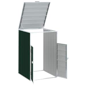 Box na 1 popelnici zelený 72 x 81 x 115 cm ocel - obrázek 4