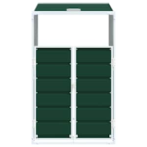 Box na 1 popelnici zelený 72 x 81 x 115 cm ocel - obrázek 5