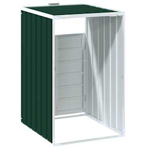 Box na 1 popelnici zelený 72 x 81 x 115 cm ocel - obrázek 7