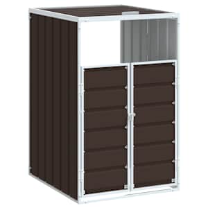 vidaXL ratastega pr&uuml;gikasti kuur, pruun, 72x81x115 cm, teras
