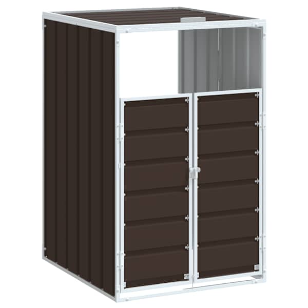 vidaXL ratastega pr&uuml;gikasti kuur, pruun, 72x81x115 cm, teras