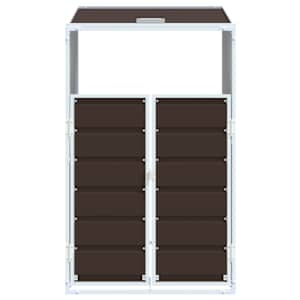 Box na 1 popelnici hnědý 72 x 81 x 115 cm ocel - obrázek 5