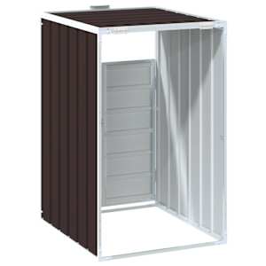 Box na 1 popelnici hnědý 72 x 81 x 115 cm ocel - obrázek 7