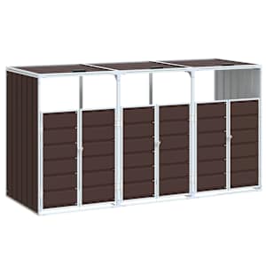 vidaXL ratastega pr&uuml;gikasti kuur, pruun, 216x81x115 cm, teras