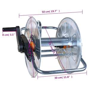 Nástěnný hadicový naviják pro 50 m 1/2" nebo 35 m 3/4" ocel - obrázek 9