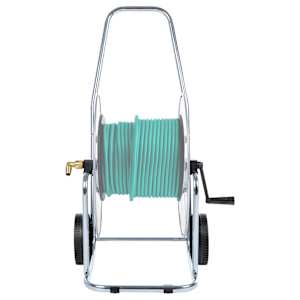 Vozík s hadicovým navijákem pro 80 m 3/4" hadice ocel - obrázek 2