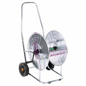 Vozík s hadicovým navijákem pro 80 m 3/4" hadice ocel - obrázek 10