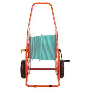 Vozík s hadicovým navijákem pro 140 m 3/4" hadice ocel - obrázek 2