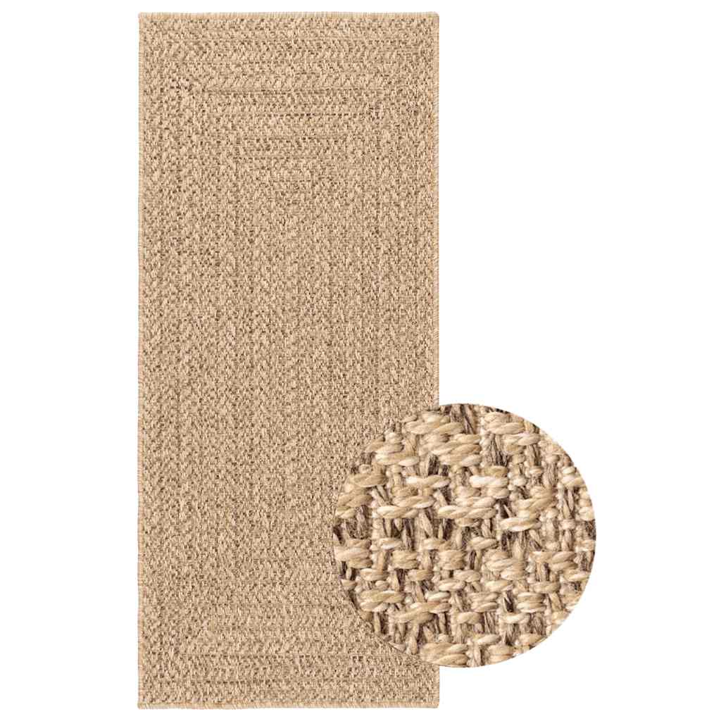 vidaXL Koberec ZIZUR 80 x 200 cm jutový vzhled interiér i exteriér