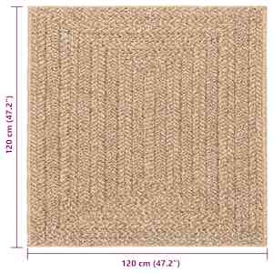 Koberec ZIZUR 120 x 120 cm jutový vzhled interiér i exteriér - obrázek 8