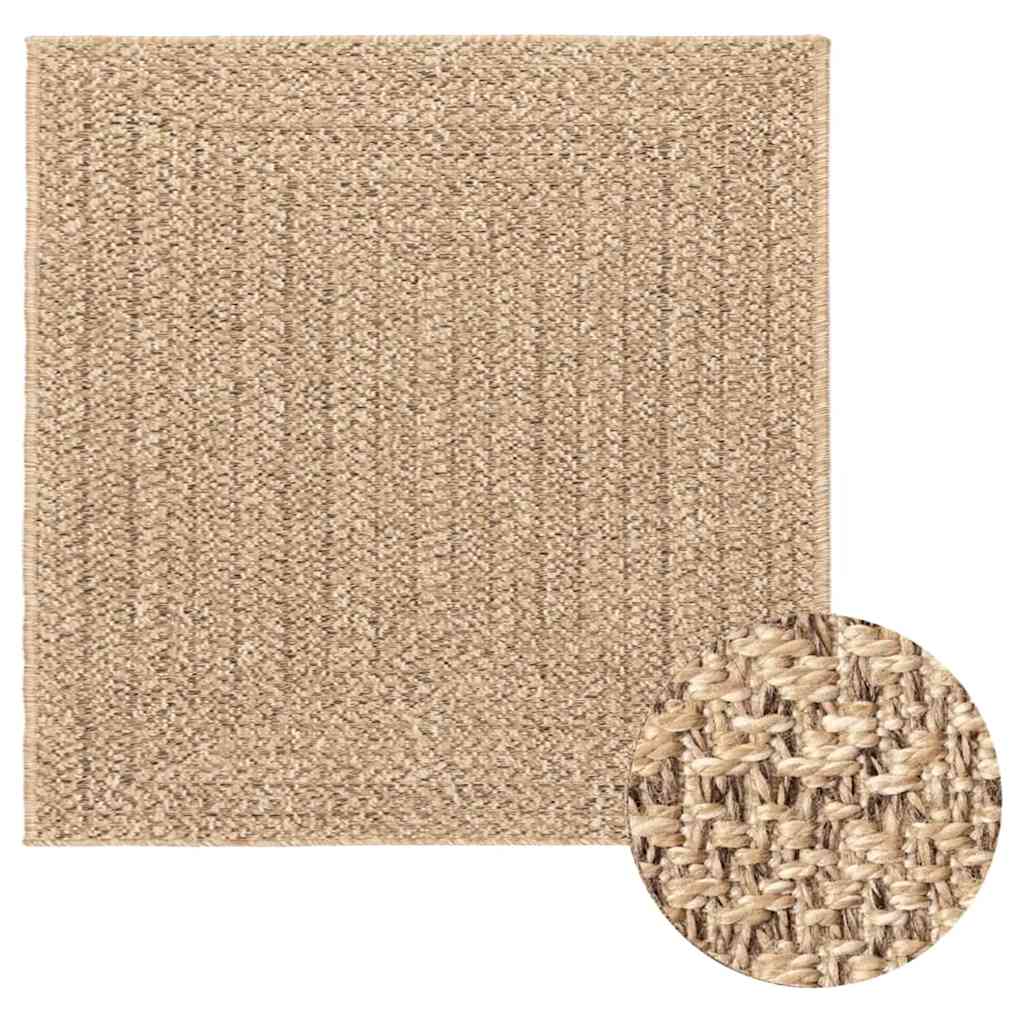 vidaXL Koberec ZIZUR 240 x 240 cm jutový vzhled interiér i exteriér