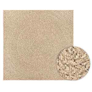 Koberec ZIZUR 120 x 120 cm jutový vzhled interiér i exteriér - obrázek 2