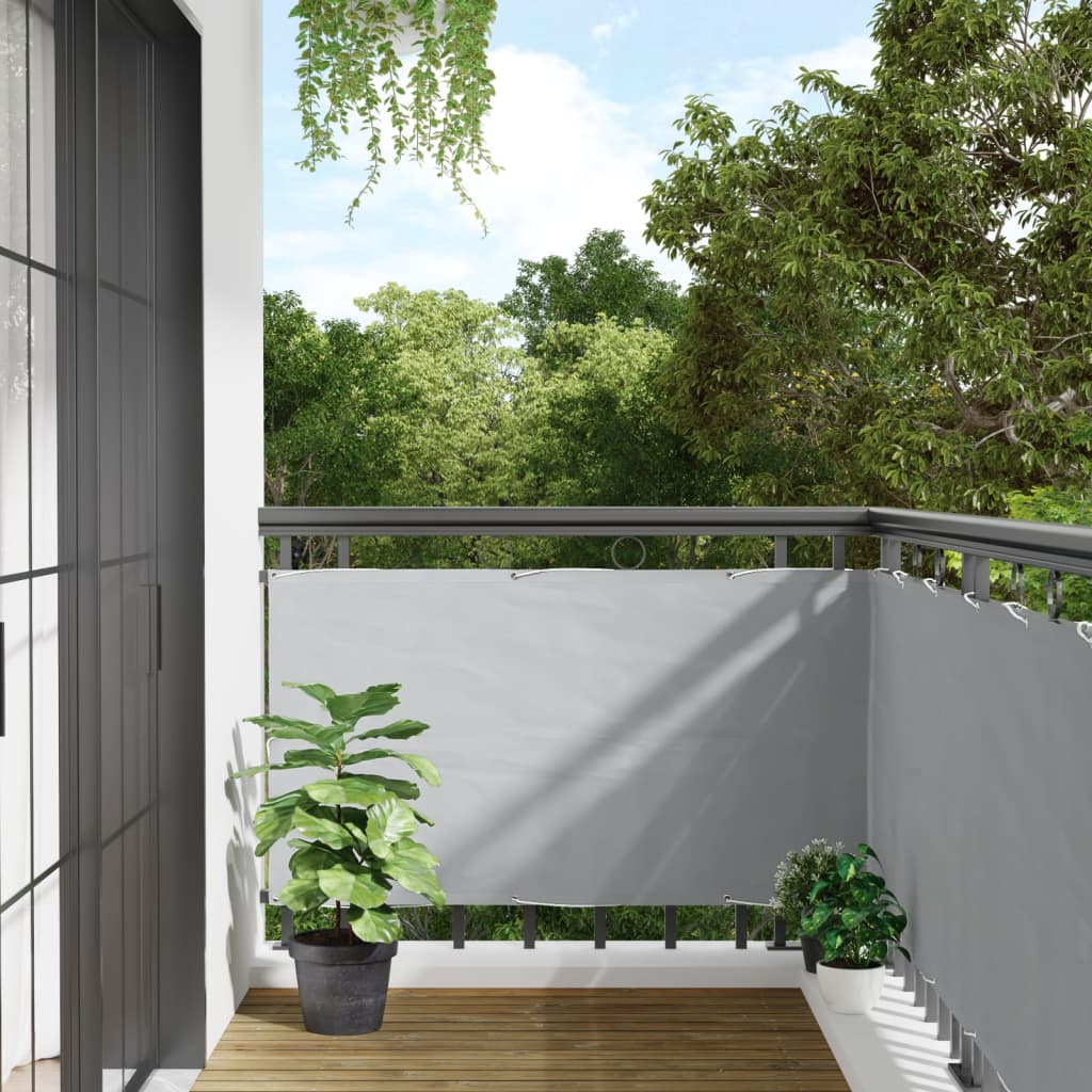 vidaXL Paravan de grădină, gri, 400x75 cm, PVC
